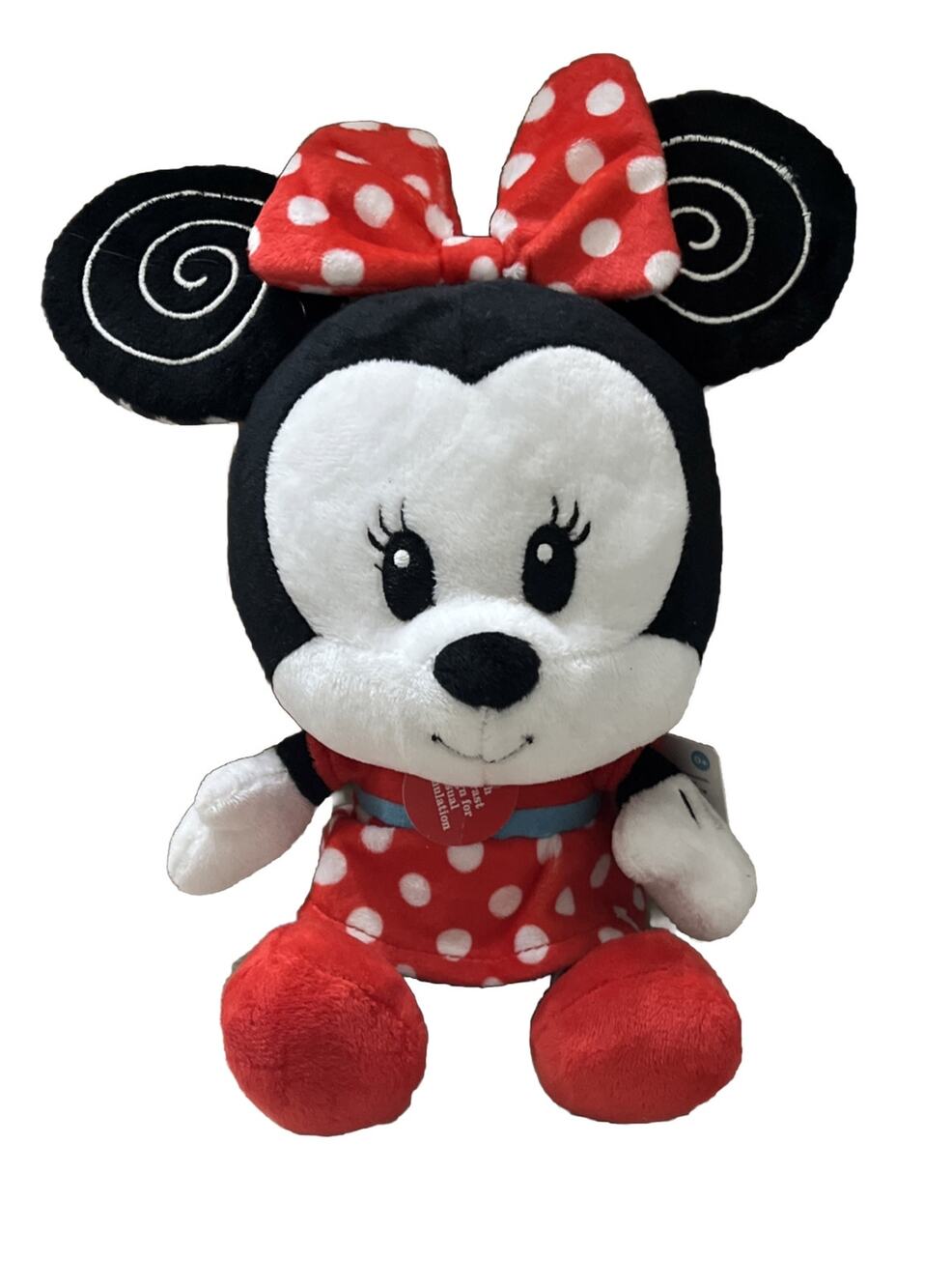New Disney Baby Minnie Mouse Plush/ Crinkle Doll Toy stuffy Car seat buddy